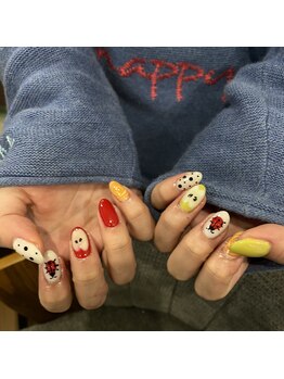 ネイルカラー つくば(NAIL KOLOR)/てんとう虫とりんご