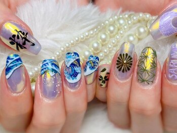 お客様オーダー名画痛ネイル