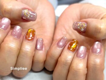 シンプリー ネイルアンドアイラッシュ 祖師谷大蔵店(Simpliee Nail&Eyelash)の写真/選べる低額で、シンプル派もこだわり派も夢中になるアートを爪先に☆