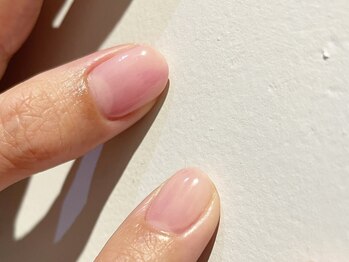 ネイルズ ララ(nails Lala)/桃ネイル。