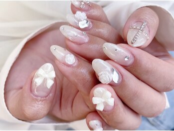 エレノア 枚方(Eleanor)/韓国ネイル・バラ・リボン