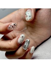 Mネイル 伏見店/haruka nail × シルバーネイル