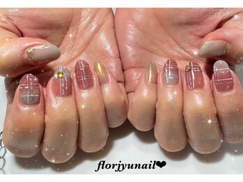 フロージュ ネイル(florjyu nail)/チェックnail