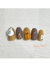ナナネイル(Nana.Nail)/マット×ハロウィンネイル