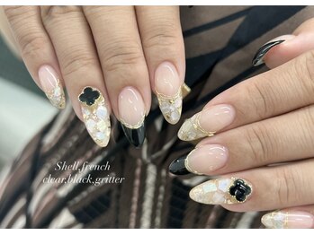 リン 恵比寿(RiN.)/黒フレンチ×シェル chinami