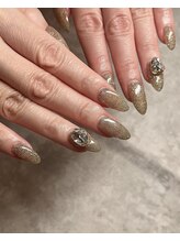 レッシュネイル サロンアンドスクール(RECH NAIL salon&school)/フラッシュにビジュー☆