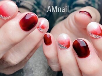 エーエムネイル(Am:nail)/深紅の大人グラデ