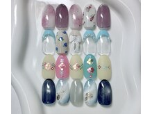 街のネイル屋さんの雰囲気（5月限定アートサンプル￥5,400(税込)）