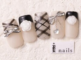 薔薇チェックリボン