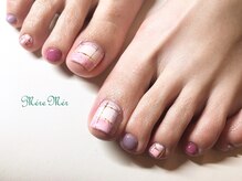 メールメール 和光市本店(MereMer)/チェック柄フットネイル