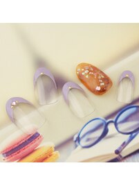 シェルべっ甲フレンチネイル
