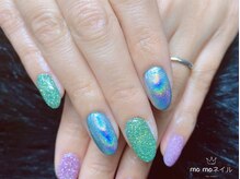モモネイル(MOMO nail)/フラッシュネイル+ミラーネイル