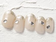 ジェミーネイル エビス(Jemiy nail ebisu)/ラメフレンチ10800yen