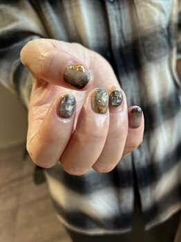 ブランシュ(Blanche)/天然石っぽネイル