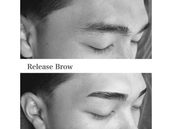 リリースブロウ(Release Brow)の写真/専門店◆眉毛ワックススタイリングでキリっと“魅せる”男眉へ!!なりたいスタイルを叶える眉の形をご提案♪