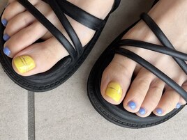 夏　フット親指アートデザイン
