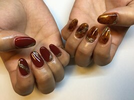 うねうねミラーアートネイル
