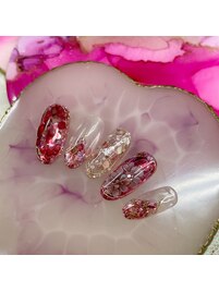 キラキラお花ニュアンス