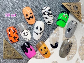 ビービーネイル(BB)/ハロウィンネイル、秋ネイル