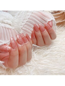 ピンクラメワンカラー