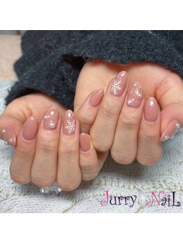 ジュリーネイル 所沢店/雪の結晶デザイン