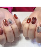 プリュネ(Prune)/奥行き/天然石/タイダイ