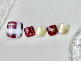 チェックネイル【Foot‐G4-6】