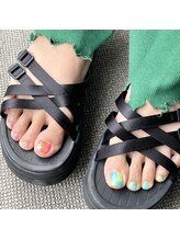 ウォーターワールド 湘南台店(WATER WORLD)/アシンメトリーネイル