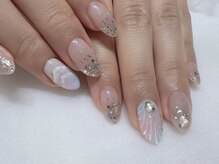 ネイル スパ ココプラス(Nail spa Cocoplus)/パステルネオンの人魚の鱗ネイル