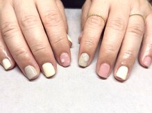 パープルの爪屋/マットカラーにオーロラパール♪