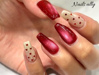 ボルドー×フラッシュ×ハート