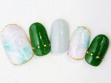 ネイルサロン ドレリッチ 大宮店(drerich)/大理石風シンプル