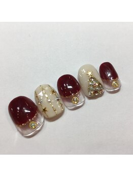 クリスタルネイル ボンベルタ橘店(CRYSTAL NAIL)/クリスマスネイル