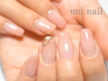 ユニネイル(uninail)/シンプルミラーネイル