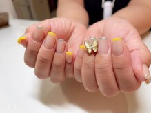 アンドルーチェ 芦屋モンテメール店(ANDRUCHE)/ガラスフレンチ×蝶パーツ