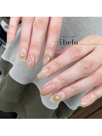 ぷっくりフラワーネイル