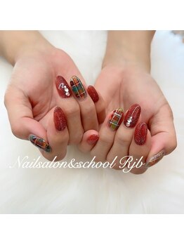 ネイルサロン アンド スクール アールジェイビー(Nailsalon&School Rjb)/チェックネイル