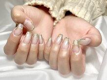 ヤシネイル(Yashi Nail)/ストーンフレンチ