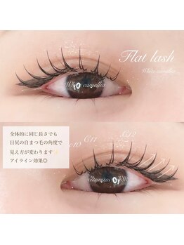 ホワイトカメリア 難波心斎橋店(WhiteCamellia)/フラット120本/マツエクサロン