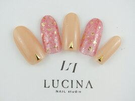 Y-2 シェル&金箔ネイル