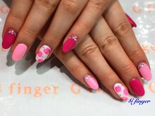 ジー フィンガー 千葉店(G)/ピンクフラワーネイル