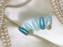 ウィズ フェリーク/涼しげブルーネイル