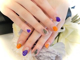 ハロウィンカラーネイル