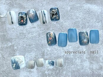 アプリシーエイトネイル(appreciate nail)/【サンプル】ネイビーマグ♪