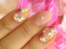 ネイルサロンティーモ(Nail Salon Tmo)/お花柄フレンチネイル
