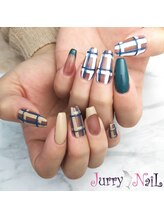ジュリーネイル 所沢店/チェック柄アートデザイン
