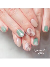グリーンニュアンスネイル