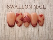スワロンネイル(SWALLON NAIL)/バレンタインデザイン