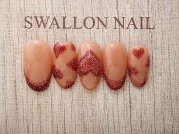 スワロンネイル(SWALLON NAIL)/バレンタインデザイン