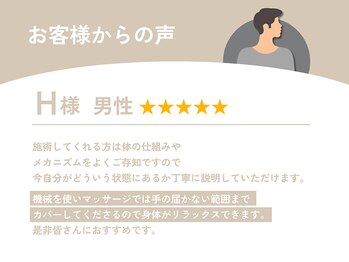 ホネツギ浦和整体院(HONETSUGI浦和整体院)/お客様の声　-ほぐし-